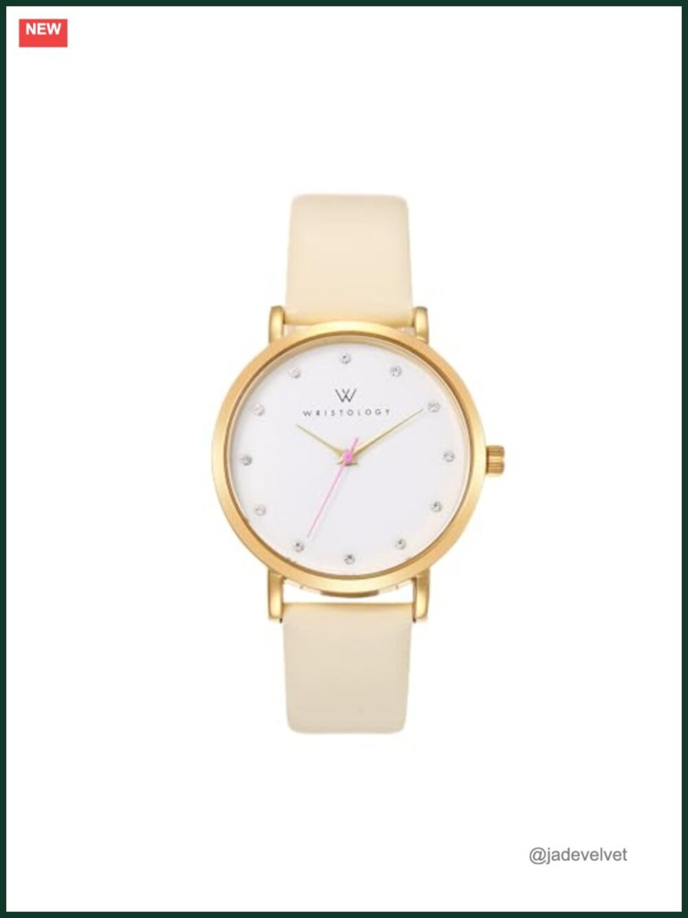 Maxi Crystal Womens Watch Interchangeable Leather Band Easy Read Second Hand